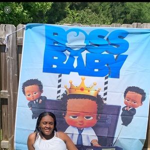 Boss Baby background for baby shower